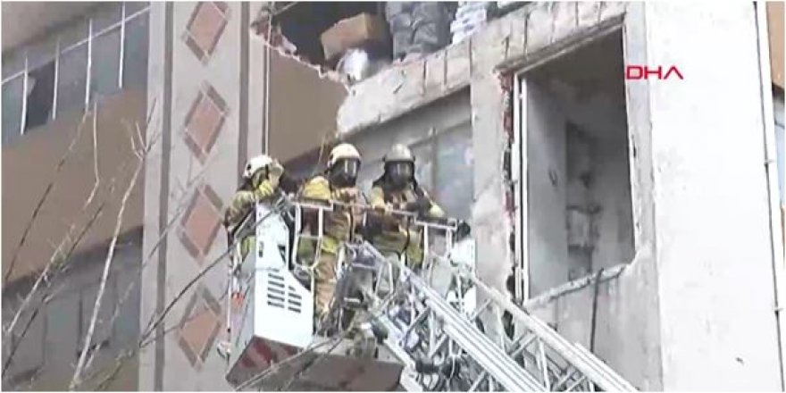 Güngören'de patlama sonrası yangın