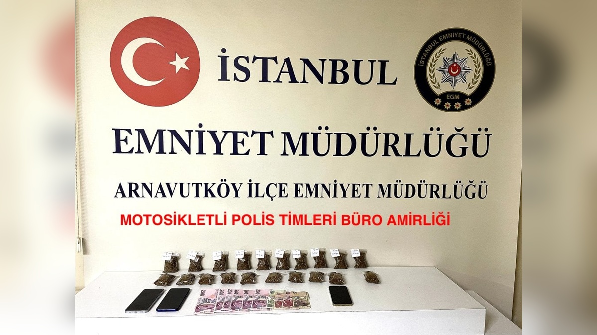 Arnavutköy'de 376 gram uyuşturucu ele geçirildi