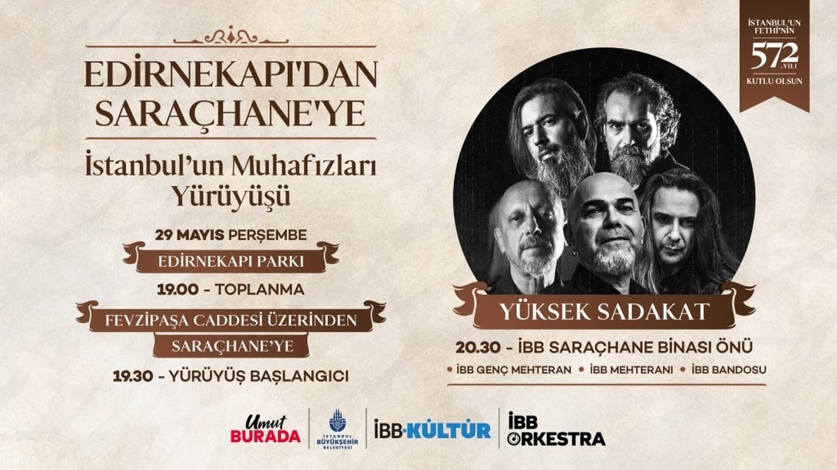 İstanbul'un fethinin 572. yılı kutlanıyor: Yüksek Sadakat konseri ve ücretsiz ulaşım