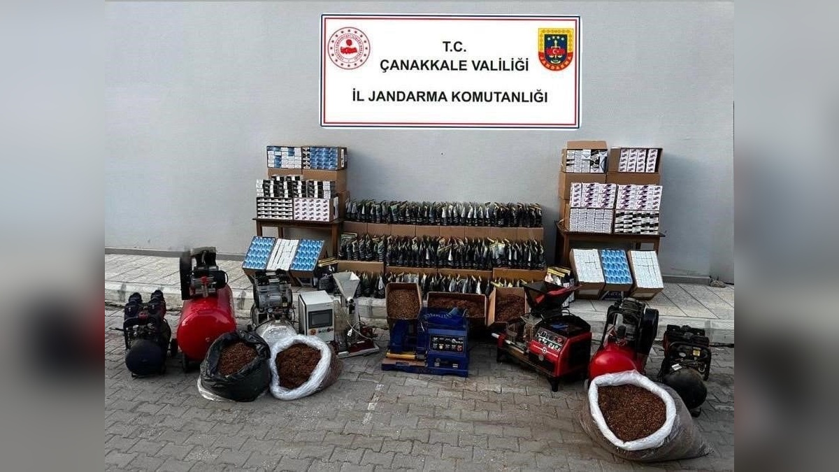 Çanakkale'de 157 kilogram kaçak tütün ele geçirildi