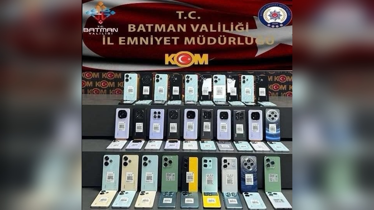 Batman'da 63 kaçak cep telefonu ele geçirildi