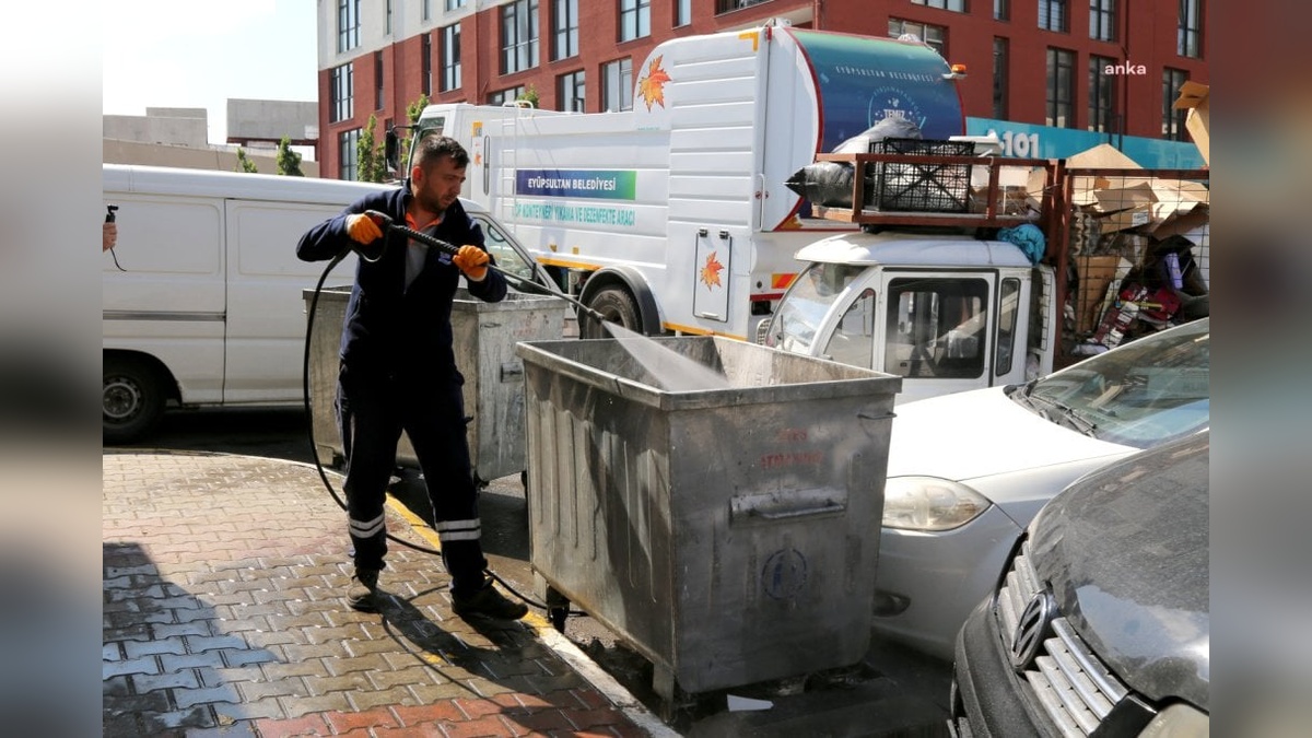 Eyüpsultan Belediyesi, Yeşilpınar Mahallesi’nde temizlik çalışması gerçekleştirdi
