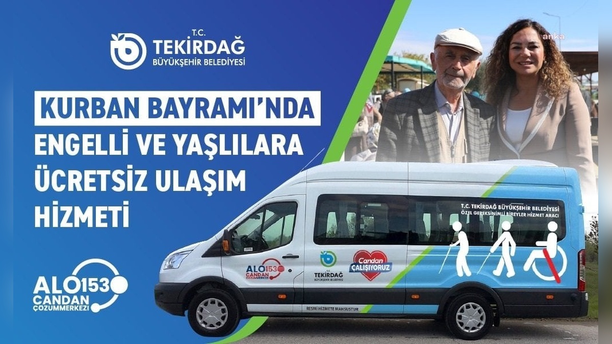 Tekirdağ Büyükşehir Belediyesi'nden bayramda ücretsiz mezarlık ulaşımı