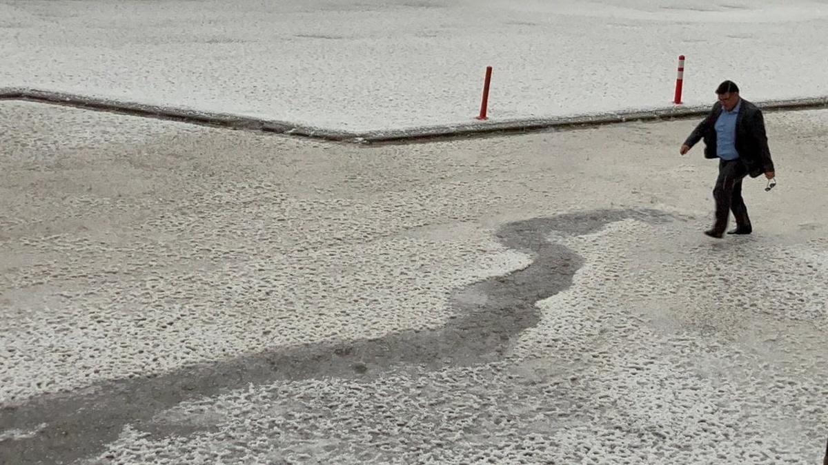 Ardahan'da dolu yağışı etkili oldu