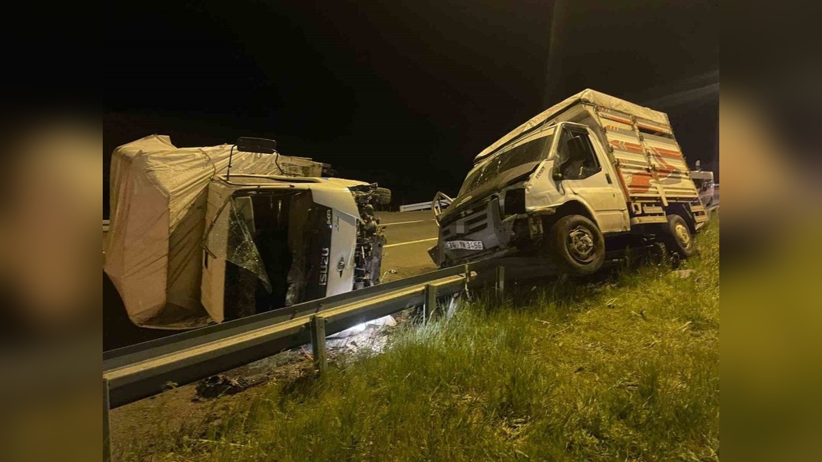 Kars'ta iki kamyonet çarpıştı: 3 yaralı, 1 büyükbaş hayvan telef oldu
