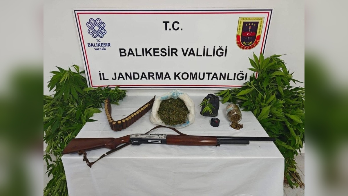 Erdek'te uyuşturucu operasyonu: 93 kök kenevir ve 2 kilo 840 gram esrar ele geçirildi