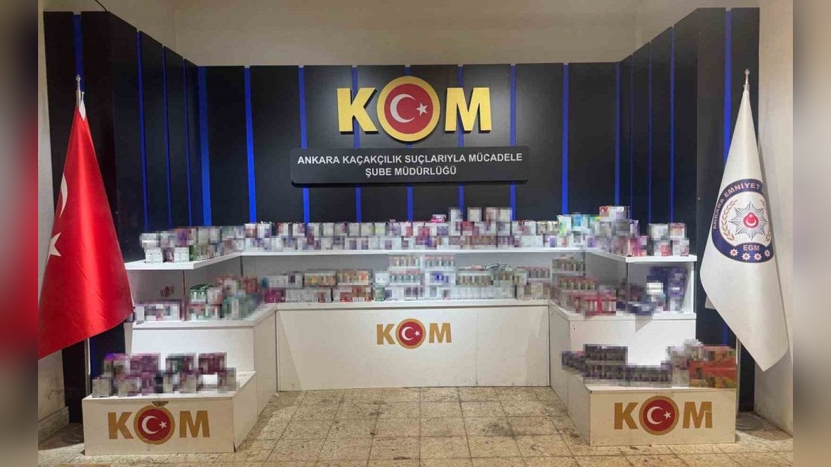 Ankara'da 3 bin 70 kaçak elektronik sigara ele geçirildi