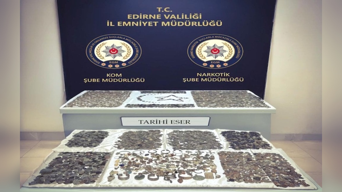 Kapıkule'de TIR'da 12 bin 770 parça tarihi eser ele geçirildi