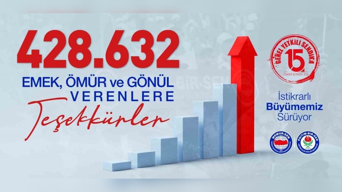 Eğitim-Bir-Sen, 428 bin 632 üye ile 14. kez yetki aldı