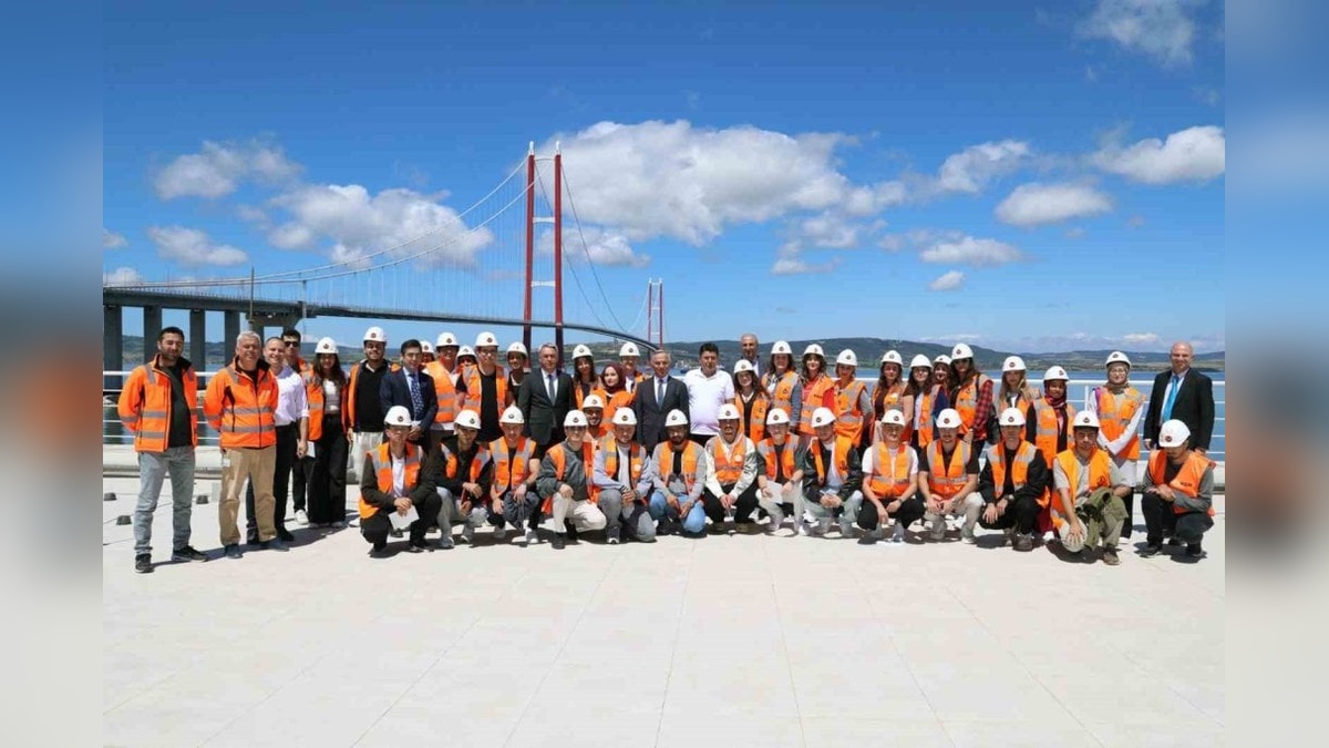 MCBÜ İnşaat Mühendisliği öğrencileri, 1915 Çanakkale Köprüsü'ne teknik gezi düzenledi