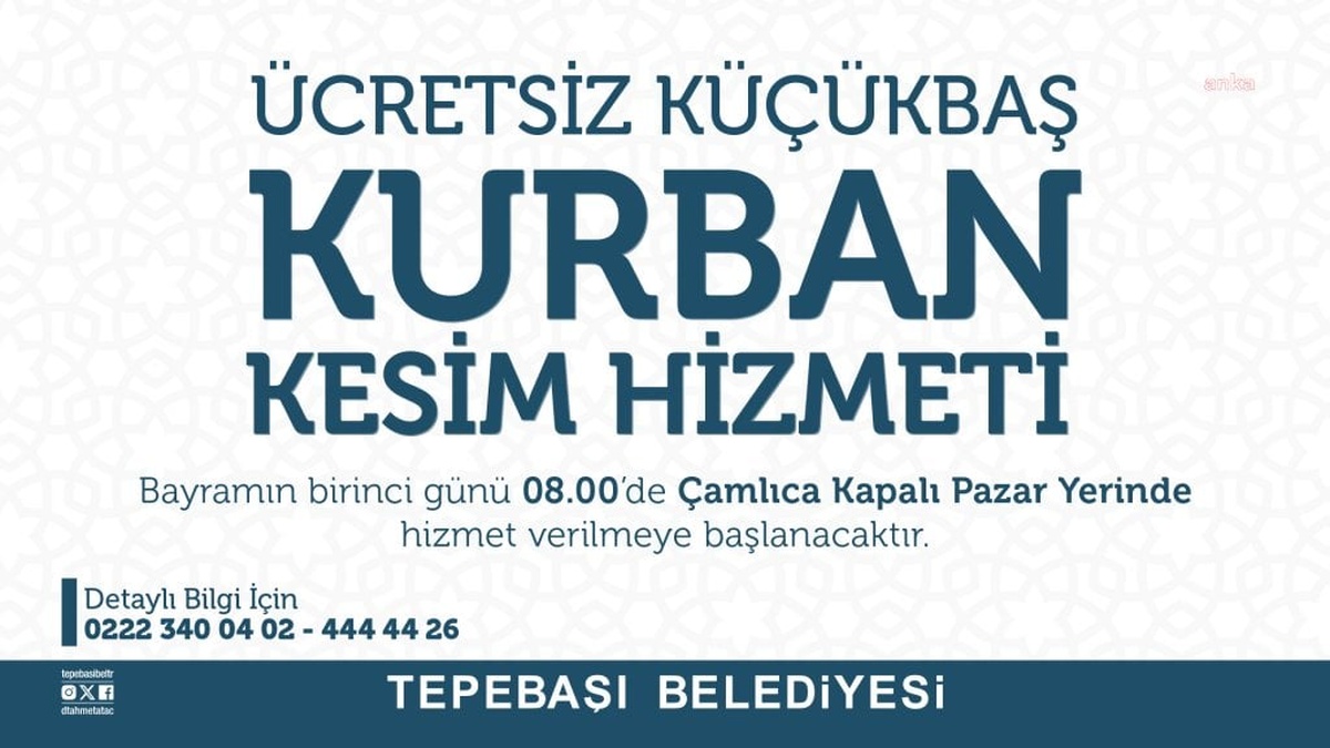Tepebaşı Belediyesi, Çamlıca Kapalı Pazar Yeri’nde kurban kesim hazırlıklarını tamamladı