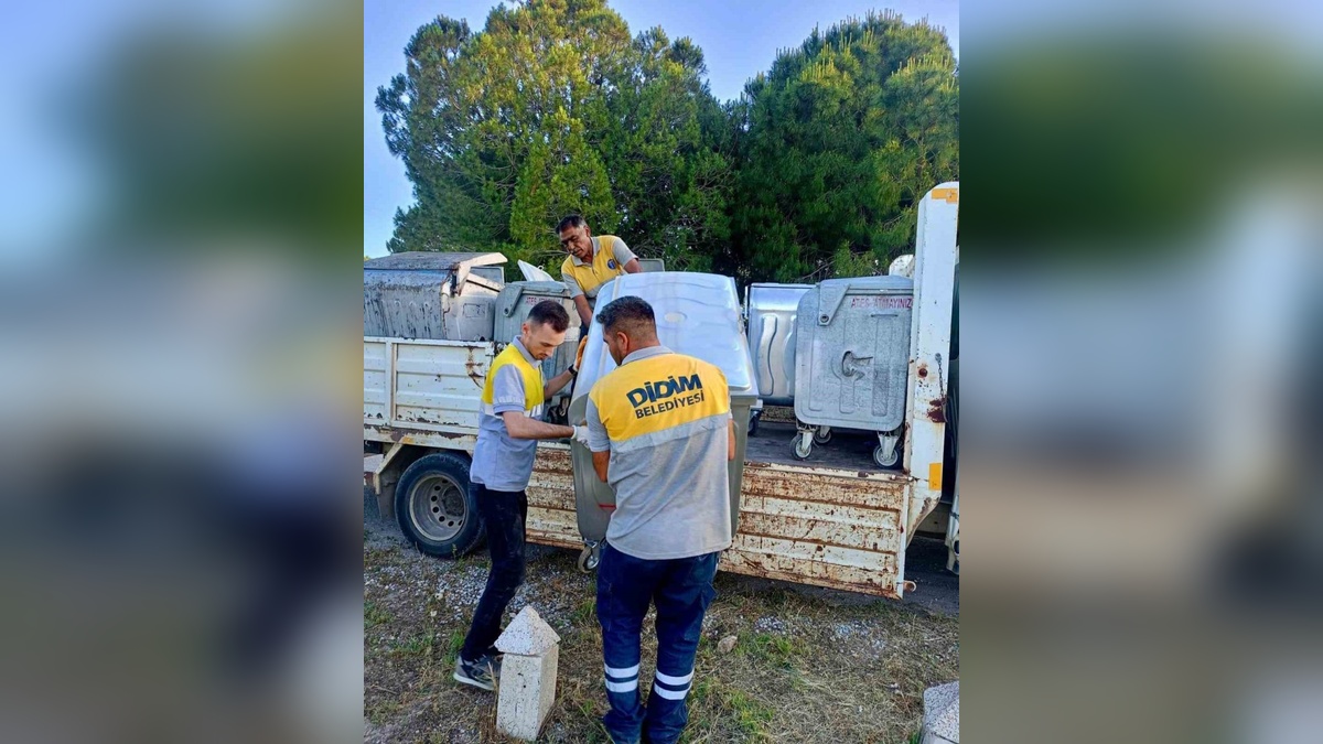 Didim Belediyesi eskiyen çöp konteynerlerini yeniliyor