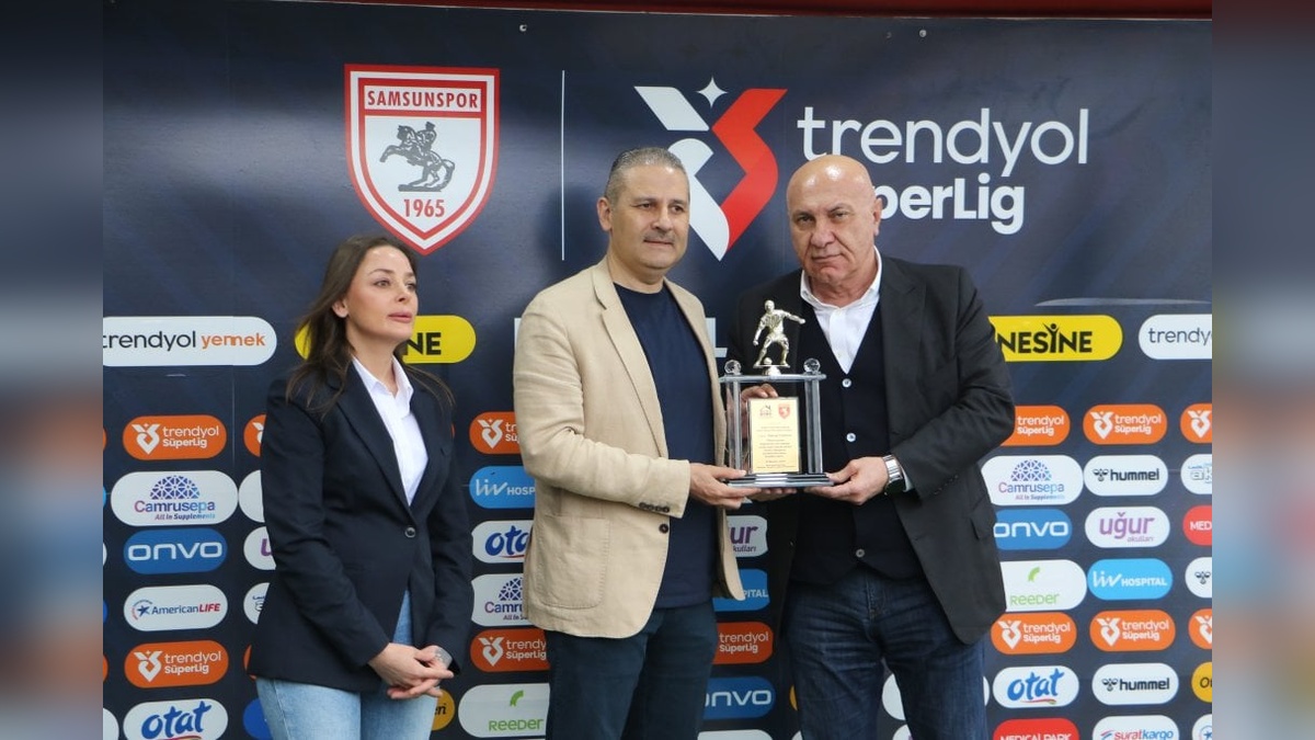 Samsunspor Başkanı Yıldırım'a 'yılın bağımlılıkla mücadeleye gönül veren kulüp başkanı' ödülü