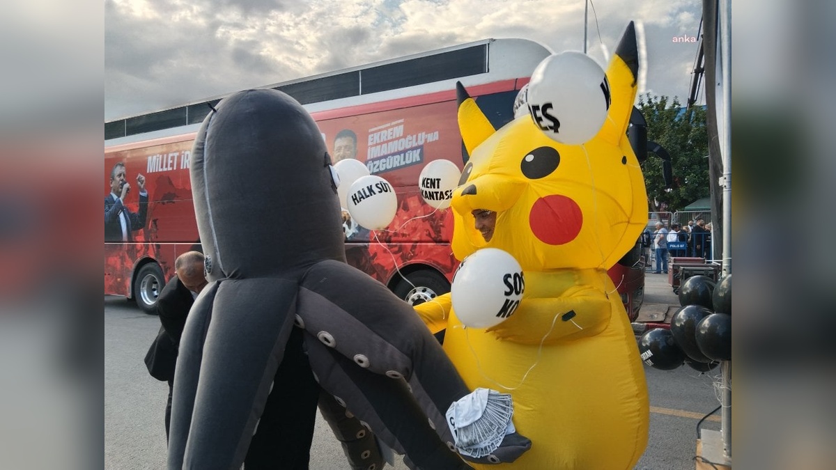 Antalya'da on binler 'Free İmamoğlu' dedi