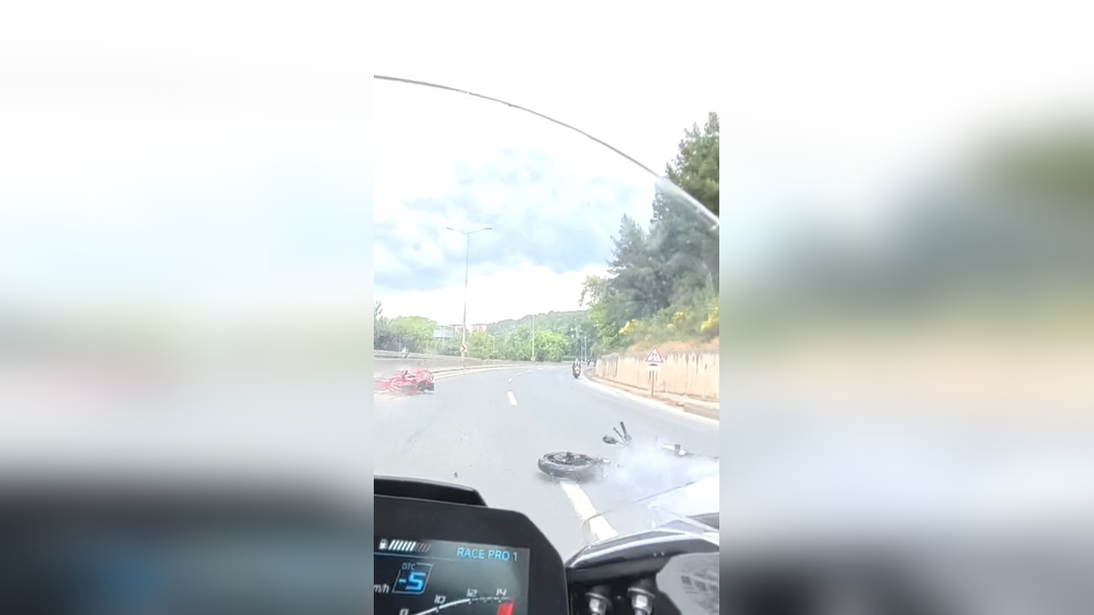 Gölcük'te yola akan su 3 motosiklet kazasına neden oldu