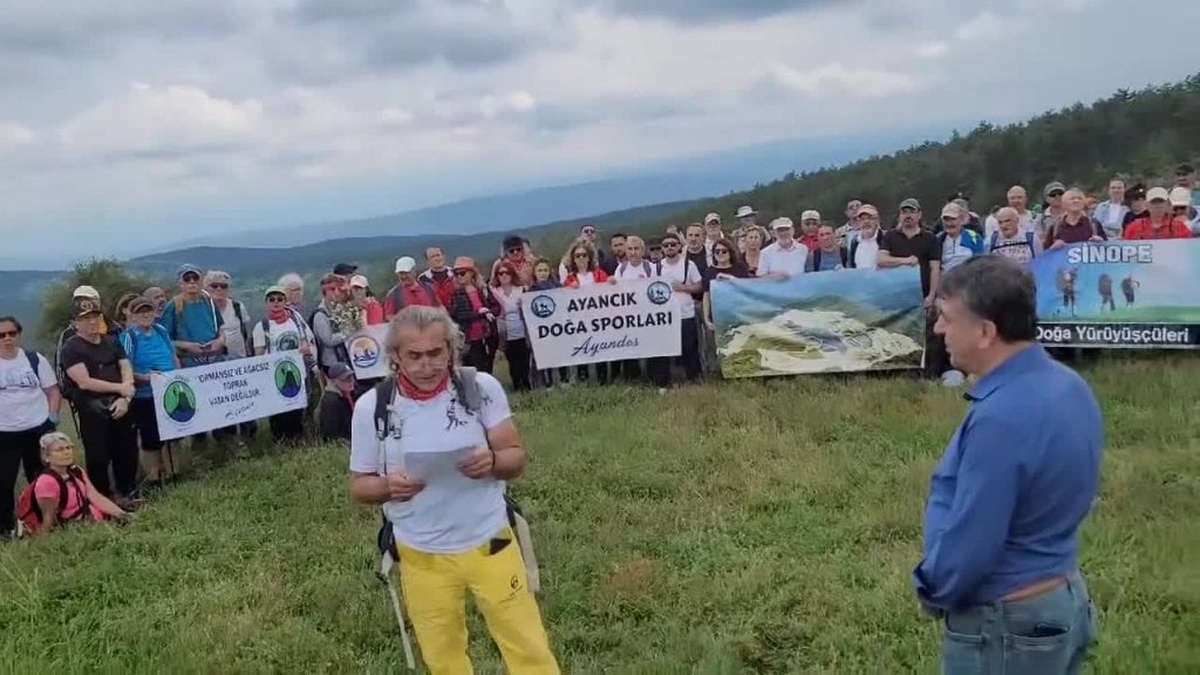 Sinop'ta maden sahası protestosu: Doğa yürüyüşü kulüpleri Boyabat'a yürüdü