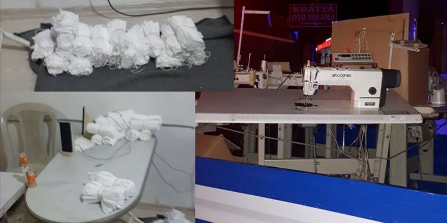 Başkentte 'kaçak maske' üretimi yapan iş yeri mühürlendi
