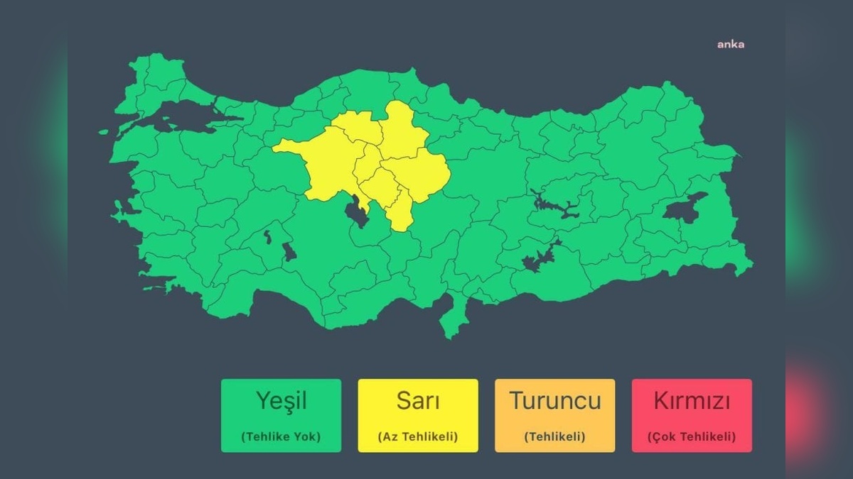 İçişleri Bakanlığı'ndan 7 ile sarı kodlu sağanak yağış uyarısı