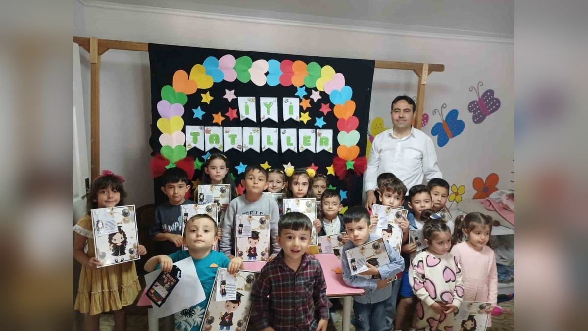 Çine'de 4-6 yaş Kur'an kursu öğrencileri karnelerini aldı