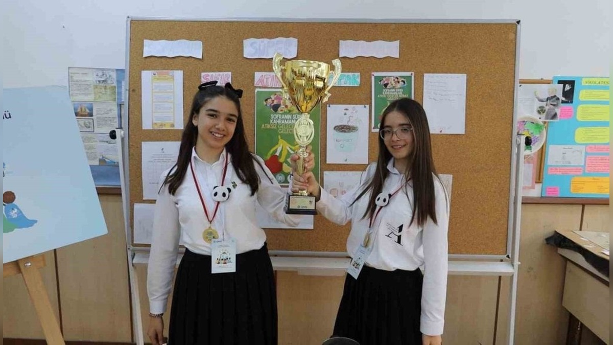 Afyonkarahisar Dumlupınar BİLSEM öğrencileri, 'En Korumacı Proje' ödülünü kazandı