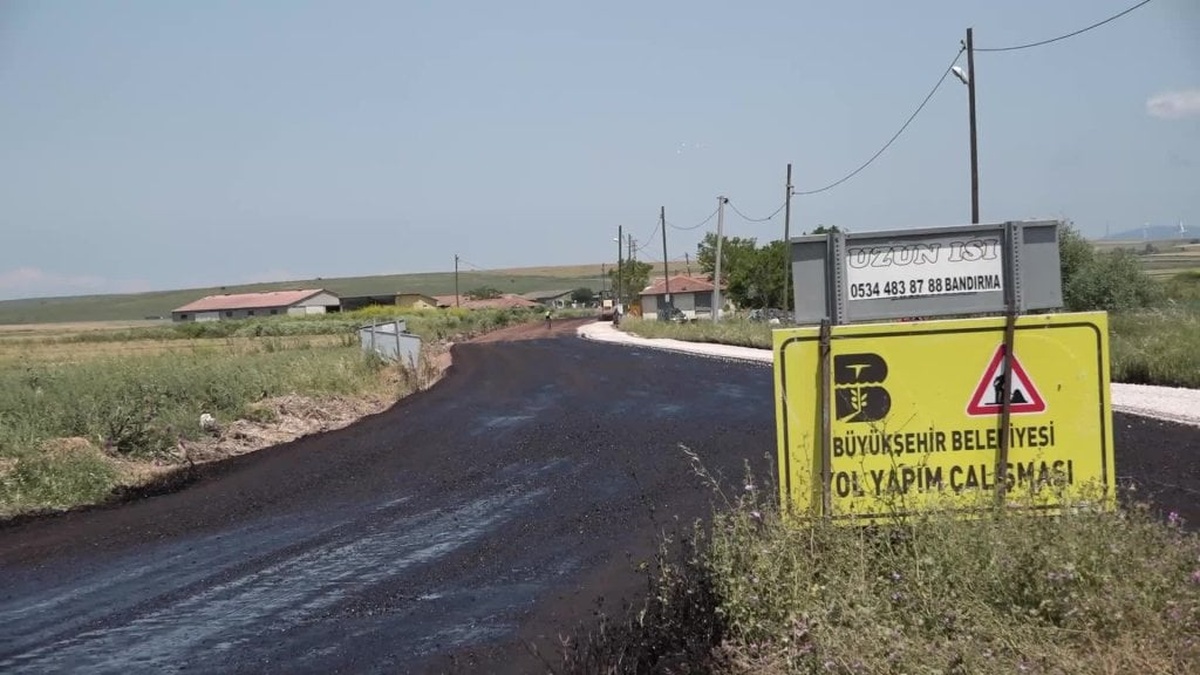Balıkesir Büyükşehir Belediyesi 15,5 kilometrelik yolu yeniledi