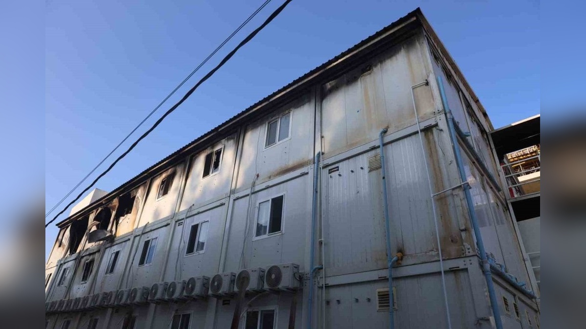 Hatay'da şantiye yangını söndürüldü