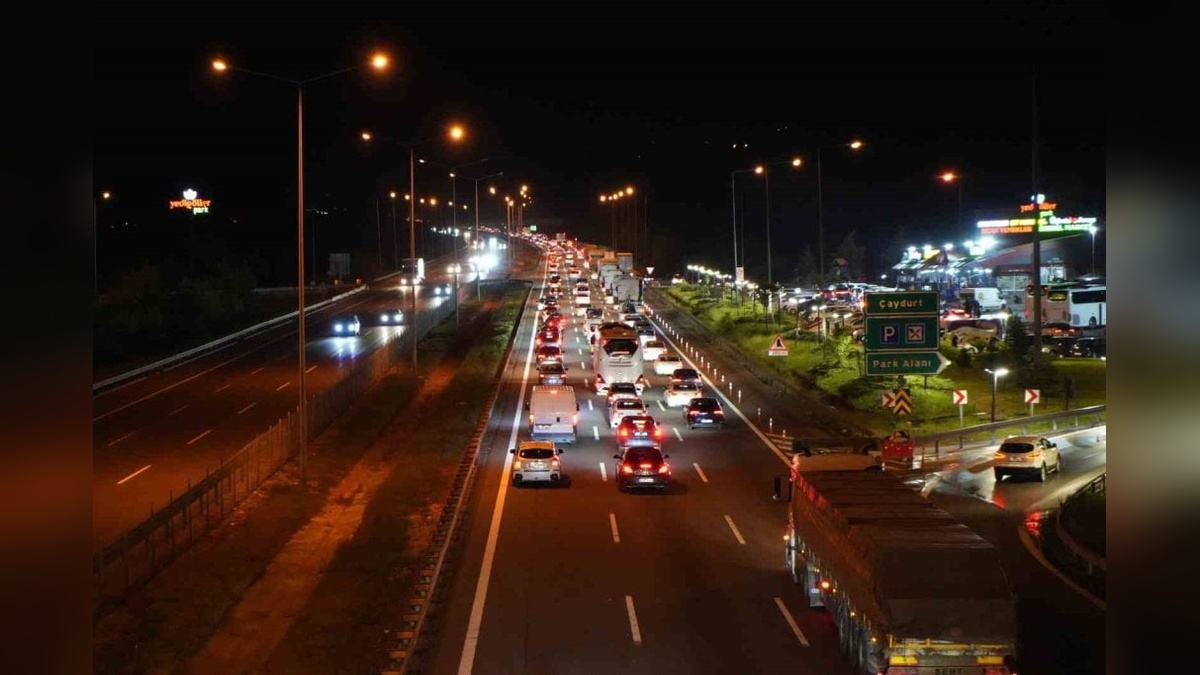 TEM Otoyolu Bolu Dağı Tüneli'nde Kurban Bayramı yoğunluğu