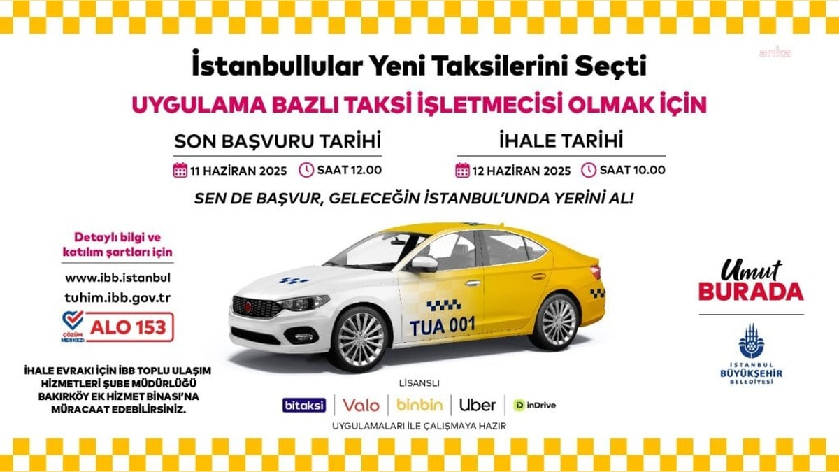 İstanbul'da 150 yeni taksi plakası ihaleye çıkıyor