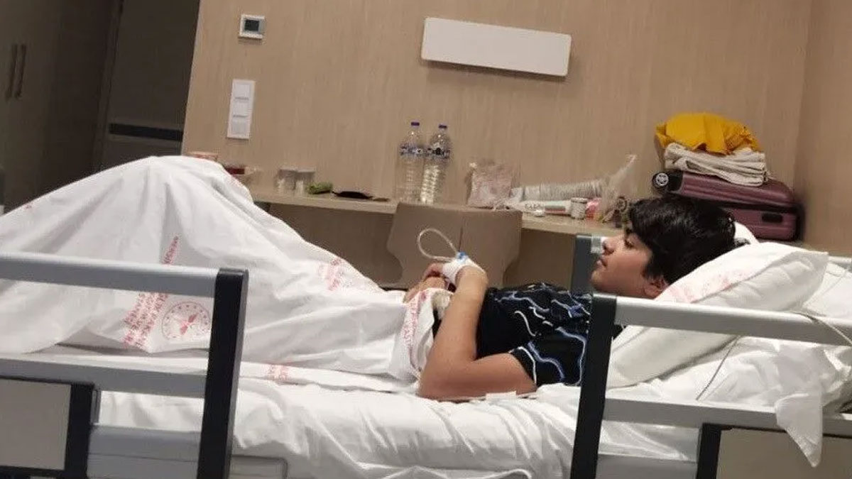 Voleybol filesine takılan çocuk ölümün eşiğinden döndü