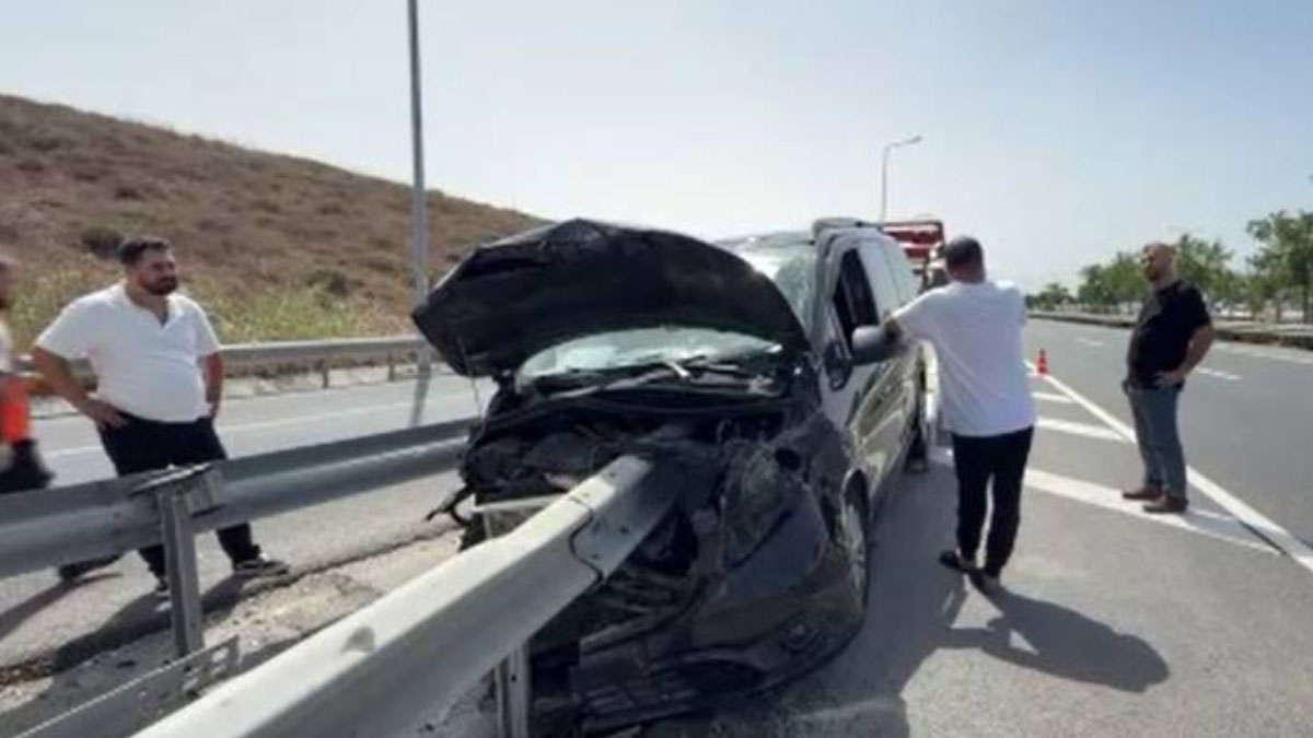 Bariyere ok gibi saplandı