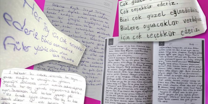 Karantina yurtlarında duygu yüklü mektuplar