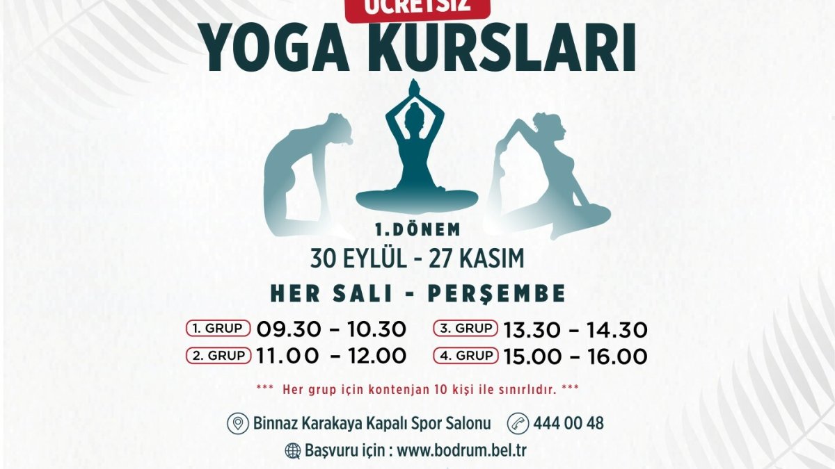 Bodrum'da kadınlara özel ücretsiz yoga kursları başlıyor