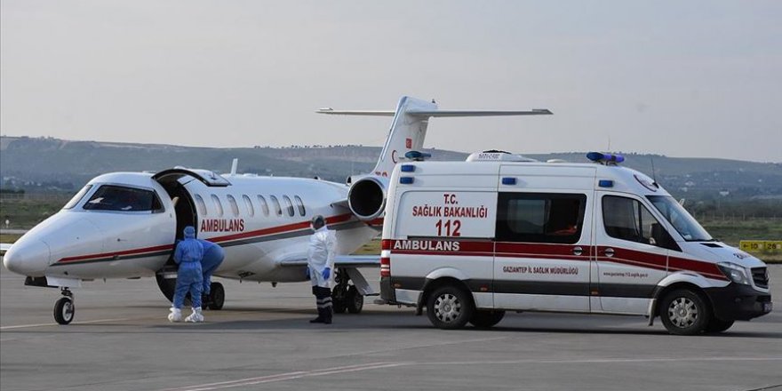 Ambulans uçak genç kız için havalandı