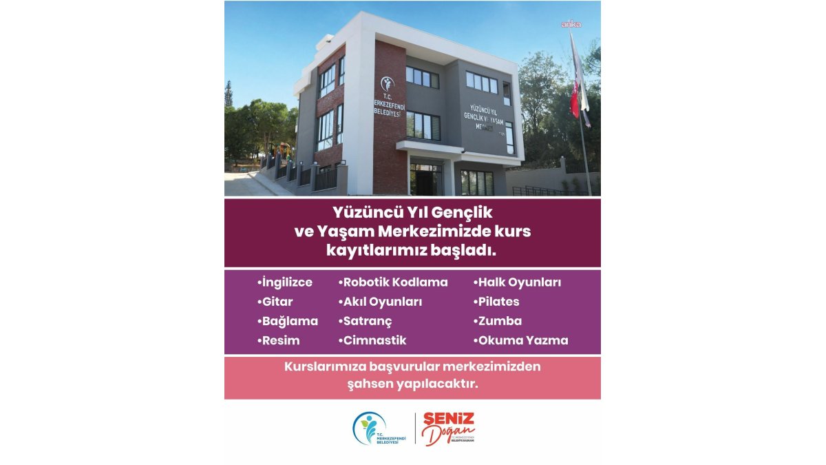Merkezefendi'de kurs kaydı dönemi başladı!