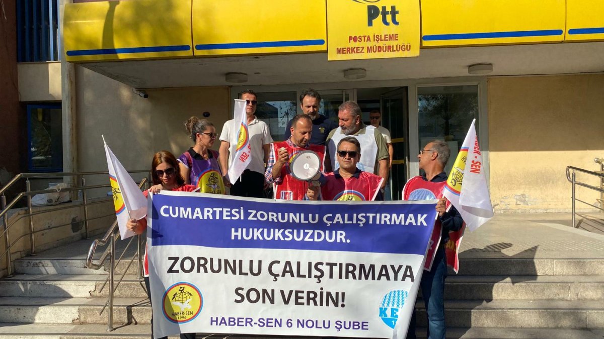 Haber-Sen’den cumartesi mesaisi karşıtı eylem: 'Emekçileri zorunlu mesaiye itiyorlar'