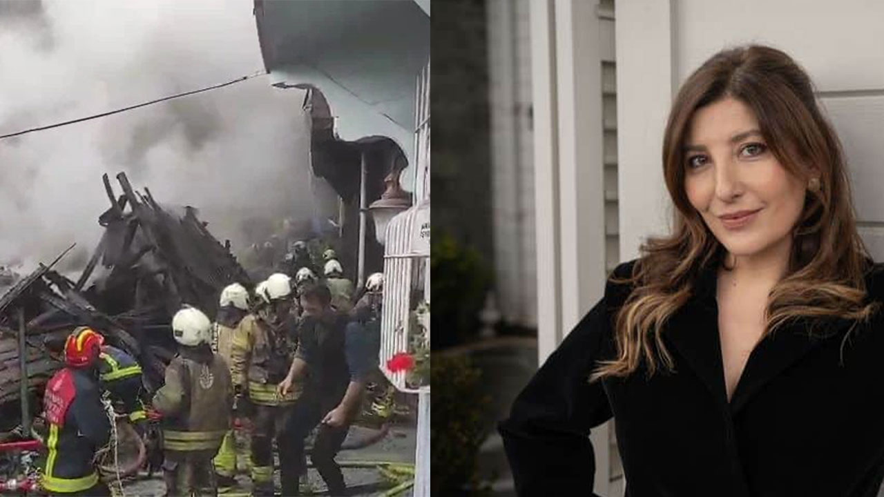 İstanbul Bebek'te yangın !ünlü oyuncu Şebnem Bozoklu'nun evi de hasar gördü