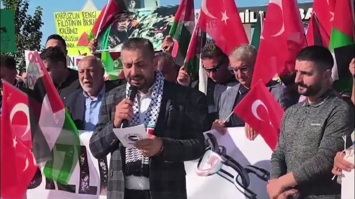 Iğdır'da Filistin'e destek için yürüyüş yapıldı