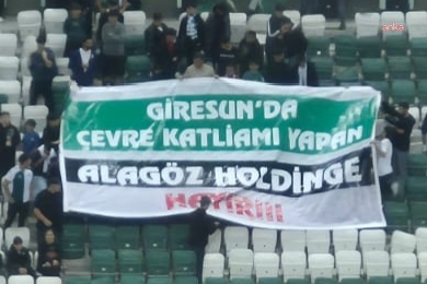 Giresunspor taraftarları çevre için tek ses oldu: Alagöz Holding'e hayır!