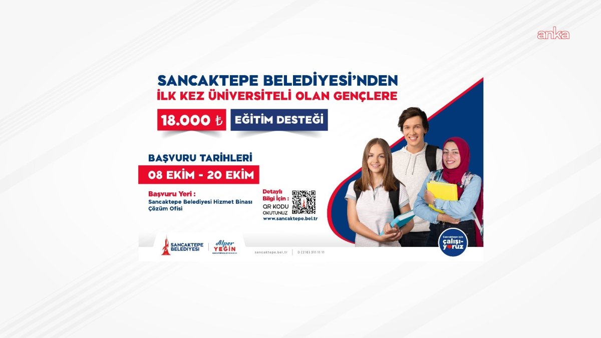 Sancaktepe'den üniversite öğrencilerine 18 bin TL destek