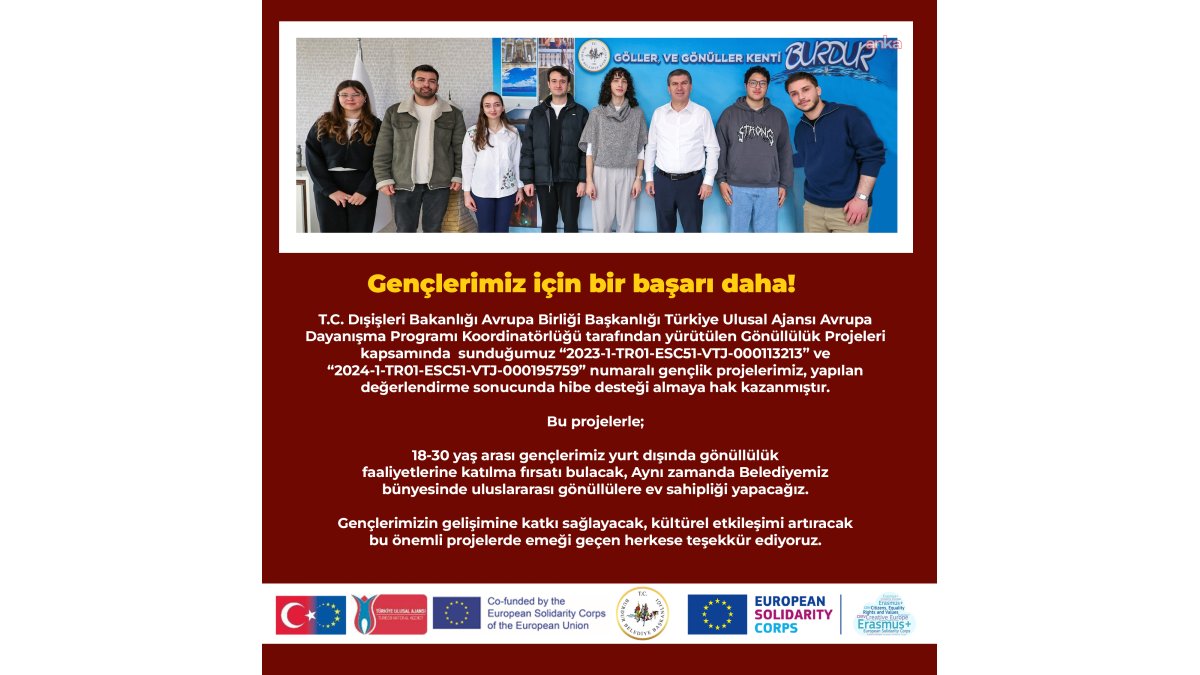 Burdur'dan gençlere Avrupa yolculuğu