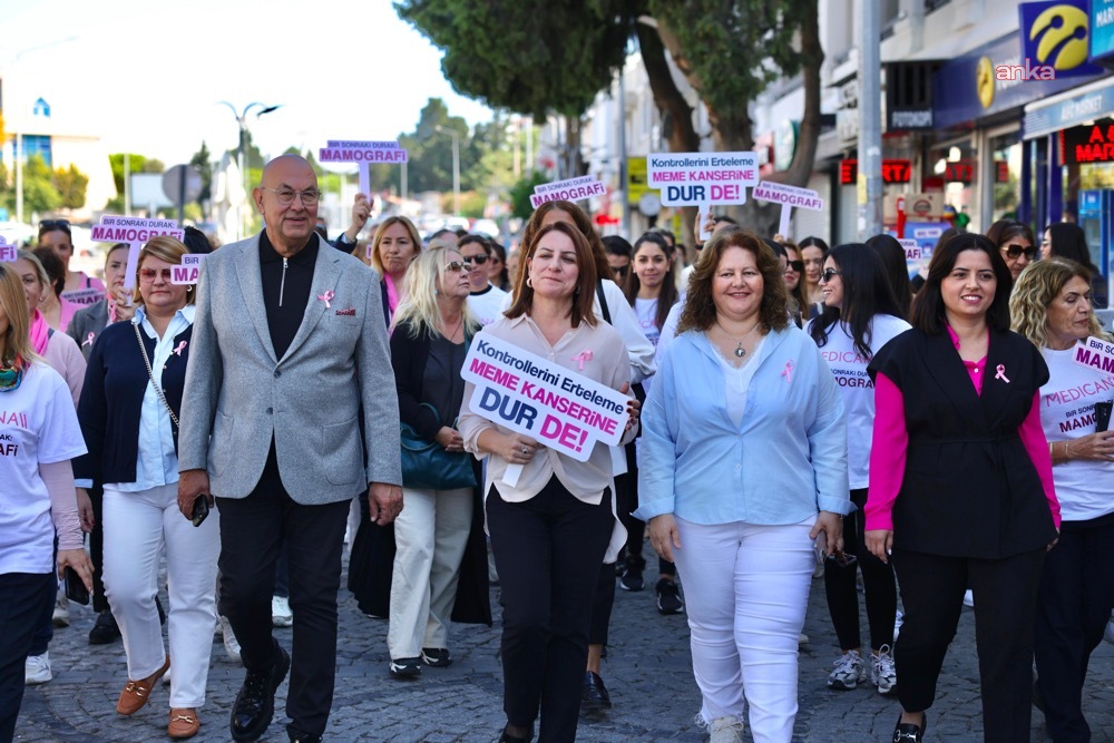 Çeşme'de meme kanseri farkındalığı artıran etkinlik gerçekleşti
