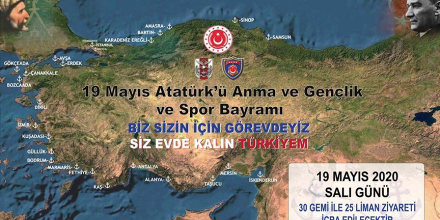 MSB: 19 Mayıs etkinlikleri kapsamında 25 limanda bayrak töreni yapılacak