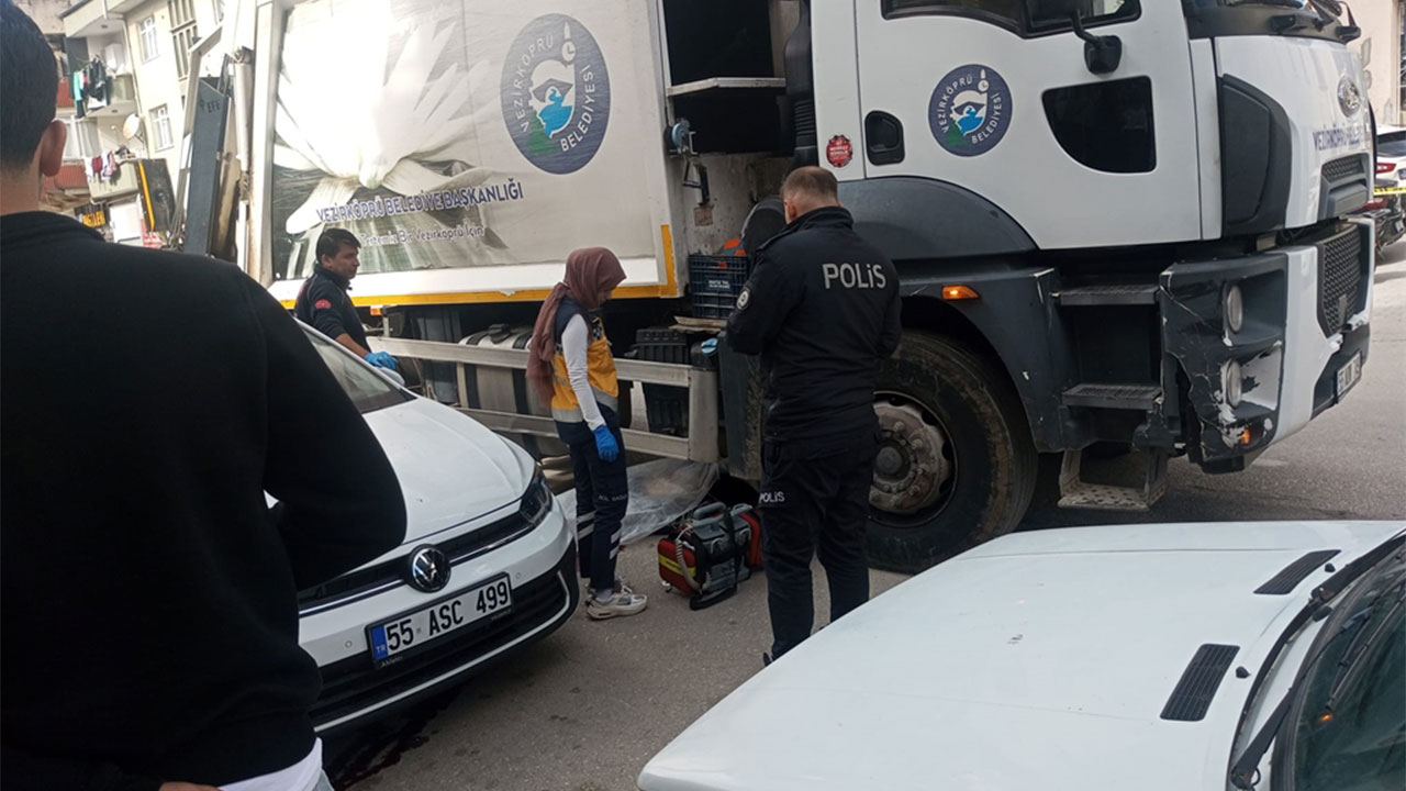 Samsun'da çöp kamyonunun altında kalan yurttaş hayatını kaybetti!