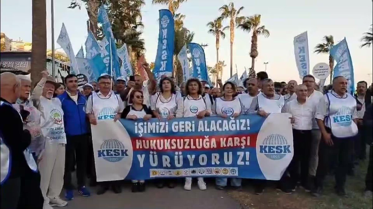 KESK’in yürüyüşü sürüyor: 'KHK zulmü direnişle sona erecek'