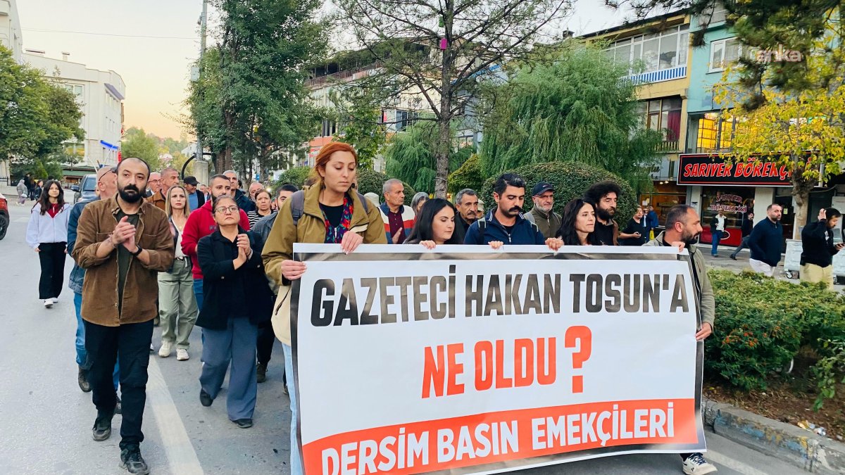 Tunceli'de gazeteciler Hakan Tosun için yürüdü