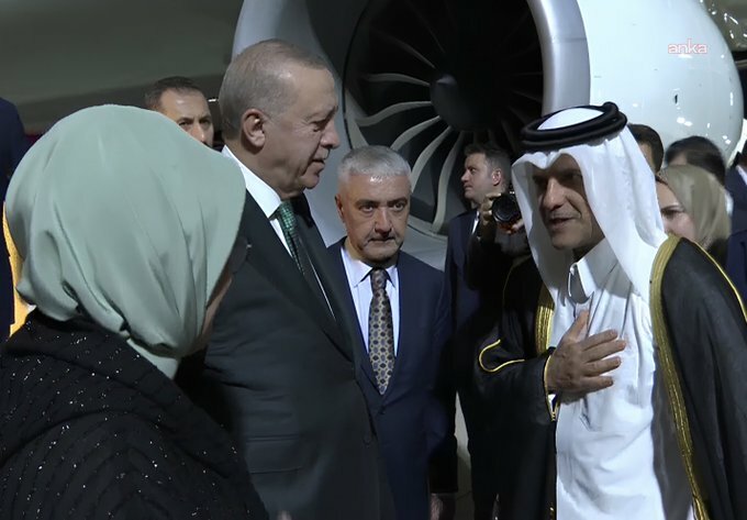 Erdoğan Katar'a resmi ziyaret için gitti