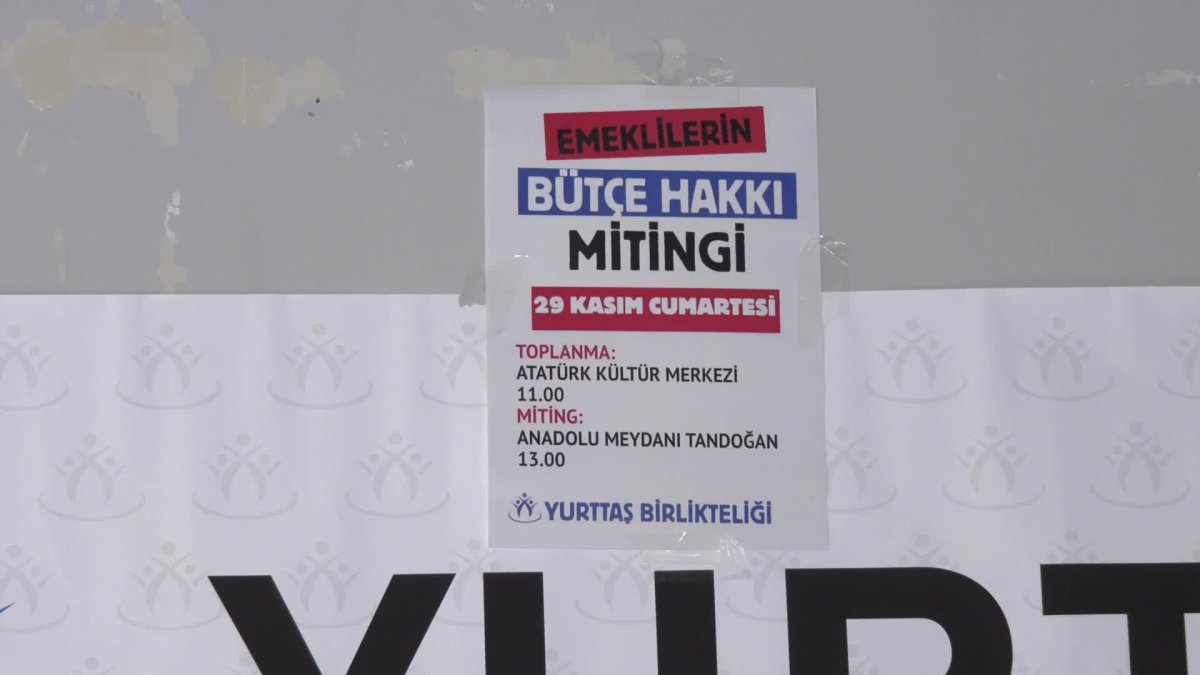Emekliler için bütçe hakkı mitingi: Taleplerimiz insanca yaşamak için gerekli