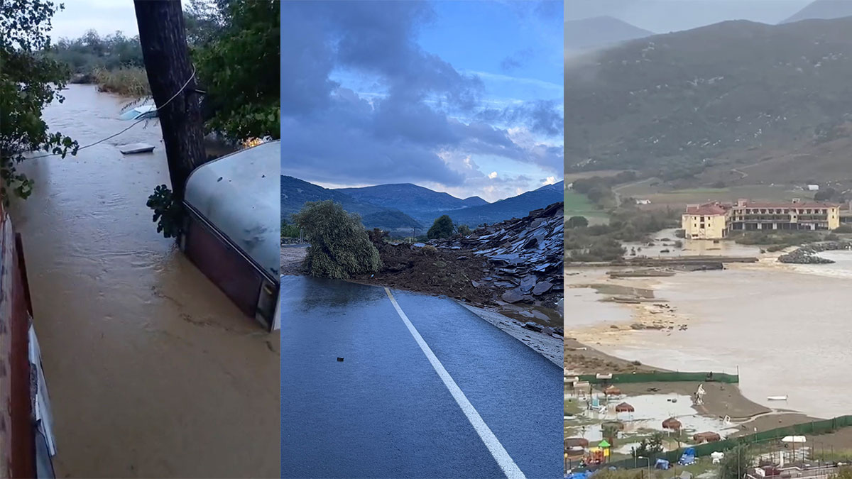 Gökçeada sular altında kaldı!