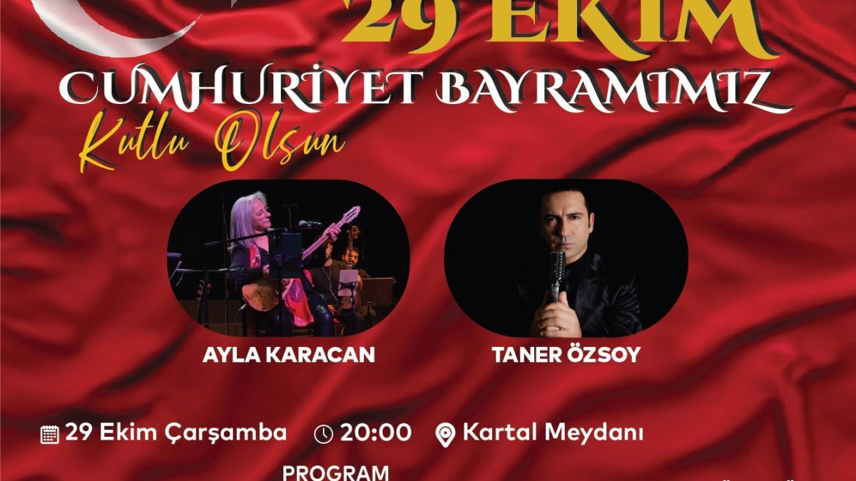 Cumhuriyet coşkusu Kartal Meydanı'nda zirveye çıkacak