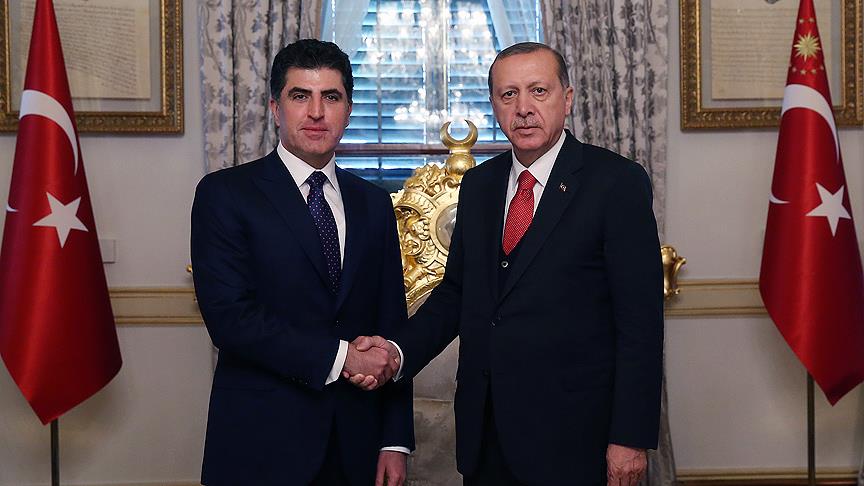Cumhurbaşkanı Erdoğan'ın Barzani'yi kabulü sona erdi